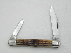 Queen Cutlery Co. #47 Half Whittler in Winterbottom Bone: 3 1/2” closed; 1958 – 1960