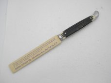Queen Steel Table Steak Knife #U101 Winterbottom Bone: 9” overall with 4 1/2” blade, rare tang stamp