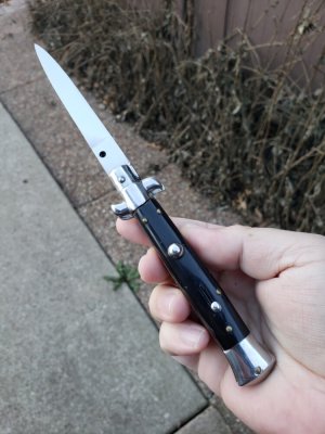 Vintage Frank B, B Rostfrei, dark horn.  8.75"