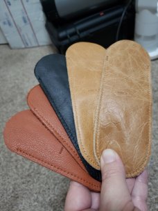 5 A.G.A. Campolin leather sheaths. 5 A.G.A. Campolin leather sheaths.
