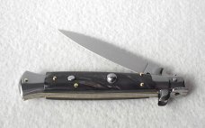 NEW FRANK BELTRAME 9" GENUINE  BRAZILIAN DARK HORN HANDLES  ITALIAN STILETTO
