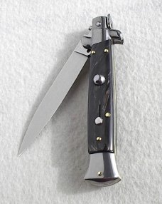 NEW FRANK BELTRAME 9" GENUINE  BRAZILIAN DARK HORN HANDLES  ITALIAN STILETTO