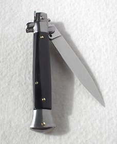 NEW FRANK BELTRAME 9" GENUINE  BRAZILIAN DARK HORN HANDLES  ITALIAN STILETTO