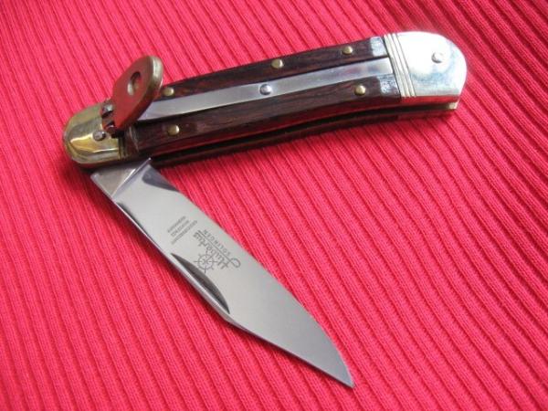 Older Small Solingen German Hubertus 5 7/8" Leverlock Switchblade Knife Older Small Solingen German Hubertus 5 7/8" Leverlock Switchblade Knife