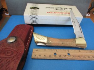 Case XX 1973 Curly Maple Shark Tooth Pattern # 7197 L SSP