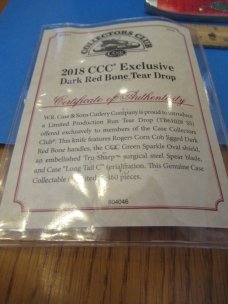 Case XX 2018 CCC Exclusive Dark Red Bone Tear Drop Pattern # TB61028 SS Case XX 2018 CCC Exclusive Dark Red Bone Tear Drop Pattern # TB61028 SS