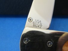 Case XX 2005 John Russell Case  Slimlock Chestnut Bone Pattern # 6173L BG-42
