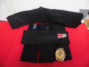 one dozen black felt pouches for storing  case xx buck schrade pocket knives  or jewelry USA 