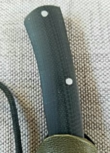 Tracy LaRock Native Fixed Blade..W2 and G10...2.5" blade and 3.5" handle..Hamon..Kydex Sheath Tracy LaRock Native Fixed Blade..W2 and G10...2.5" blade and 3.5" handle..Hamon..Kydex Sheath