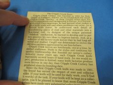 Bob Cargill 1989 Cripple Creek Stag Copperhead 
