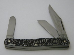 SW CUT USA (Schrade) TC-1 Limited Edition Thirteen Colonies "Delaware" Stockman Knife 