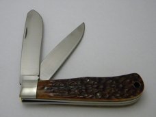 Camillus USA Bone 1988 NKCA  Jumbo Trapper Knife