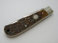 Camillus USA Bone 1988 NKCA  Jumbo Trapper Knife