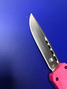 CobraTec MEDIUM CTK-1 PINK OTF KNIFE with Sheath