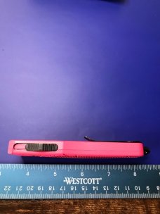 CobraTec MEDIUM CTK-1 PINK OTF KNIFE with Sheath