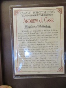 Case Brothers Limited Edition Andrew J. Case Red Bone Slim Line Trapper Pattern # 62048 SS