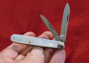 EXCELLENT CONDITION VINTAGE NEW YORK KNIFE CO. WALDEN GENUINE PEARL SMALL JACK KNIFE c1856-1931