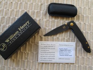 WILLIAM HENRY - NIB GENTLEMAN'S LINER LOCK FOLDER.  # T10BT