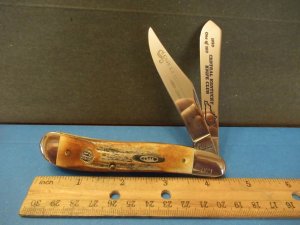 Case XX 1989 Stag Dog Leg Trapper Made for CKKC Pattern # 5240 SP SS