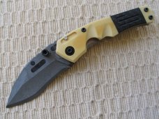 DWAINE CARRILLO TRIPWIRE II / DAMASCUS BLADE / LINEN MICARTA HANDLE - PLEASE READ ENTIRE AD! DWAINE CARRILLO TRIPWIRE II / DAMASCUS BLADE / LINEN MICARTA HANDLE - PLEASE READ ENTIRE AD!