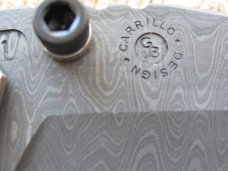 DWAINE CARRILLO TRIPWIRE II / DAMASCUS BLADE / LINEN MICARTA HANDLE - PLEASE READ ENTIRE AD! DWAINE CARRILLO TRIPWIRE II / DAMASCUS BLADE / LINEN MICARTA HANDLE - PLEASE READ ENTIRE AD!