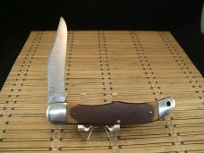 SCHRADE OLD TIMER 1250T MUSTANG VINT. U.S.A. MADE HIGH CARBON STEEL LINER LOCK POCKET KNIFE & SHEATH