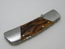 *RARE* Frank Carlisle Detroit MI 7 Worm Groove Bone Lockback Knife *RARE* Frank Carlisle Detroit MI 7 Worm Groove Bone Lockback Knife