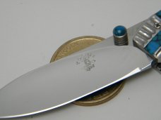 *RARE* Yoshi Seto Japan Custom Stag and Turquoise Linerlock Knife *RARE* Yoshi Seto Japan Custom Stag and Turquoise Linerlock Knife