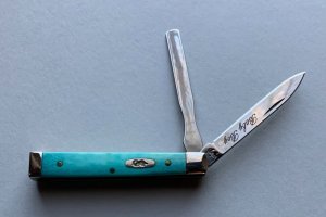 CASE “It’s a Boy” Baby Doctor’s Knife Caribbean Blue - Shepherd Hill’s Exclusive