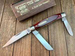 Schrade USA 340T Small Stockman Red Smooth Bone 