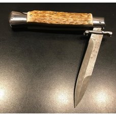 NEW - 9" Italian-Style Swing-Guard Stiletto with Deer Stag Horn Scales NEW - 9" Italian-Style Swing-Guard Stiletto with Deer Stag Horn Scales