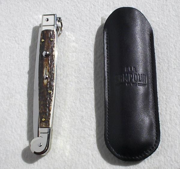 NEW 2021 ITALIAN AGA CAMPOLIN 12" SICILIANO GENUINE STAG 4 MILLIMETER BLADE, NICKEL SILVER BOLSTERS