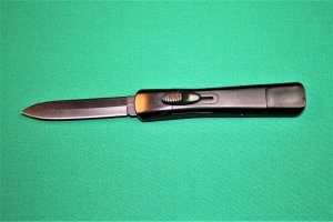 Black Switchblade Tactical OTF Knife - Plastic Handles 