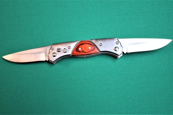 Large Double Bladed - Cherry Wood Handles - Locking Blades Large Double Bladed - Cherry Wood Handles - Locking Blades