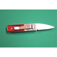 Small Automatic with Cherry Wood Handles and Belt Clip Small Automatic with Cherry Wood Handles and Belt Clip