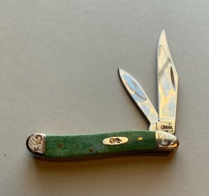 CASE Peanut Green Ostrich Scrolled  - Shepherd Hill’s Exclusive 71 of 100