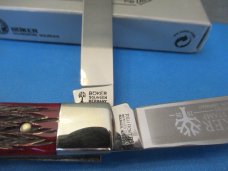 Boker Tree Brand Tang Stamp Series Red Bone Trapper Model # BK2525TSR