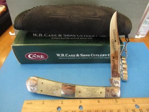 Case XX 2001Scrolled Bolster CCC Banna Trapper Pattern # 6151 SS