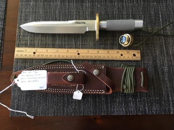 Randall knife model 18-71/2 stainless, compass , skull crusher , sawteeth Randall knife model 18-71/2 stainless, compass , skull crusher , sawteeth