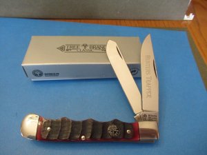 Boker Tree Brand Red Bone Finger Grooved Trapper Pattern # BK112525FGR
