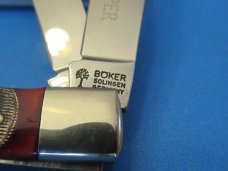 Boker Tree Brand Red Bone Finger Grooved Trapper Pattern # BK112525FGR Boker Tree Brand Red Bone Finger Grooved Trapper Pattern # BK112525FGR