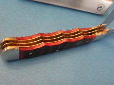 Boker Tree Brand Red Bone Finger Grooved Trapper Pattern # BK112525FGR Boker Tree Brand Red Bone Finger Grooved Trapper Pattern # BK112525FGR