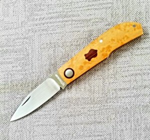 Willem Steenkamp City Knife.3.75" Rwl34..Richlite scale cocobolo pivot collar&shield.slip.pouch,coa