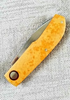 Willem Steenkamp City Knife.3.75" Rwl34..Richlite scale cocobolo pivot collar&shield.slip.pouch,coa Willem Steenkamp City Knife.3.75" Rwl34..Richlite scale cocobolo pivot collar&shield.slip.pouch,coa