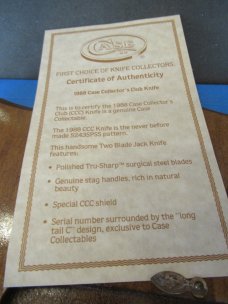Case Collectors Club 1988 Stag Daddy Barlow Pattern # 5243 SPSS Case Collectors Club 1988 Stag Daddy Barlow Pattern # 5243 SPSS