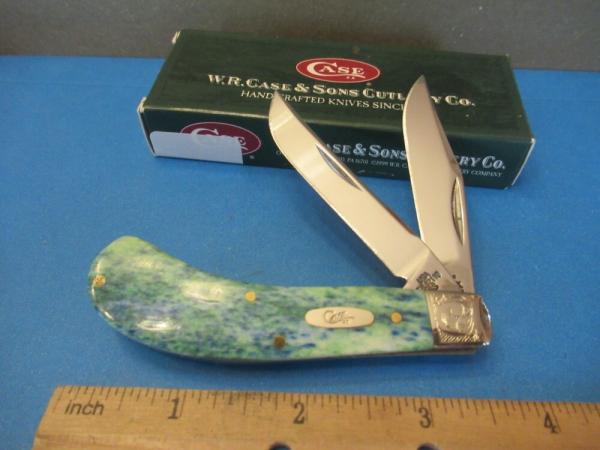 Case XX 2004 Scrolled Bolster Smooth Green Bone SaddleHorn Pattern # TB62110 SS Case XX 2004 Scrolled Bolster Smooth Green Bone SaddleHorn Pattern # TB62110 SS