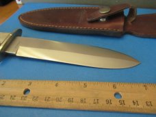 J Russel Green River Works Stag Handle Spear Point Bowie  Model RU 1100