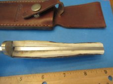 J Russel Green River Works Stag Handle Spear Point Bowie  Model RU 1100