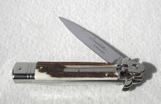 AKC LEVERLETTO 20cm - 8" GENUINE EUROPEAN STAG WITH NEW MODIFIED BAYONET BLADE   