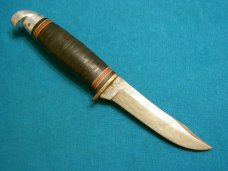 VINTAGE WESTERN BOUDER COLO USA FIXED BLADE HUNTING SKINNING BOWIE KNIVES OLD SHEATH VINTAGE WESTERN BOUDER COLO USA FIXED BLADE HUNTING SKINNING BOWIE KNIVES OLD SHEATH
